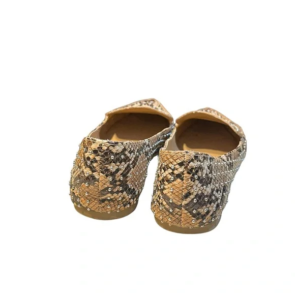 Steve Madden Feather Studded Snake Flats - Picture 4 of 8
